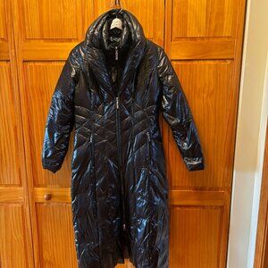 Rainforest Womens Dowm Nylon Black Parka Puffer Coat Size M New